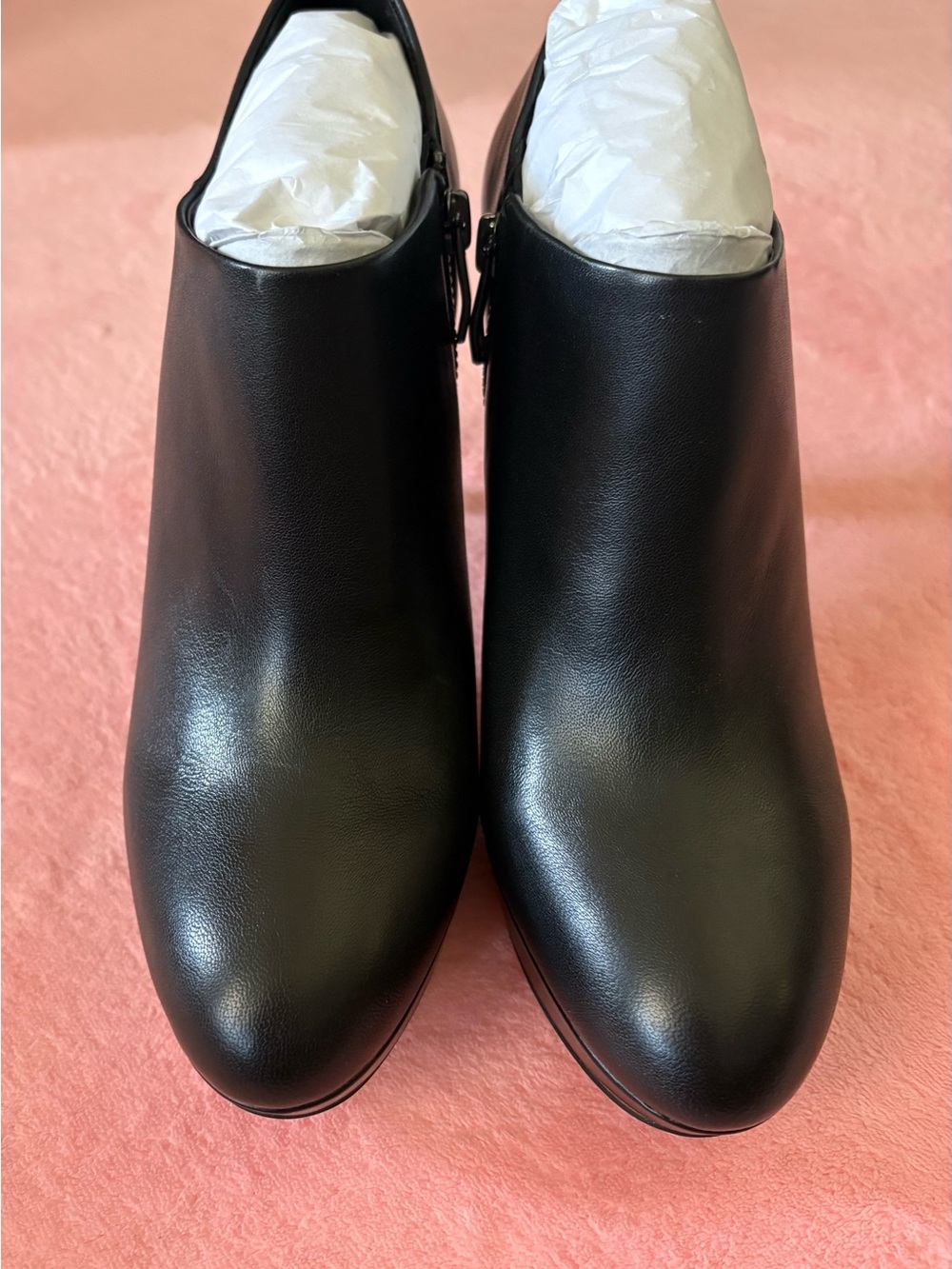 Vince Camuto Black Leather Ankle Booties